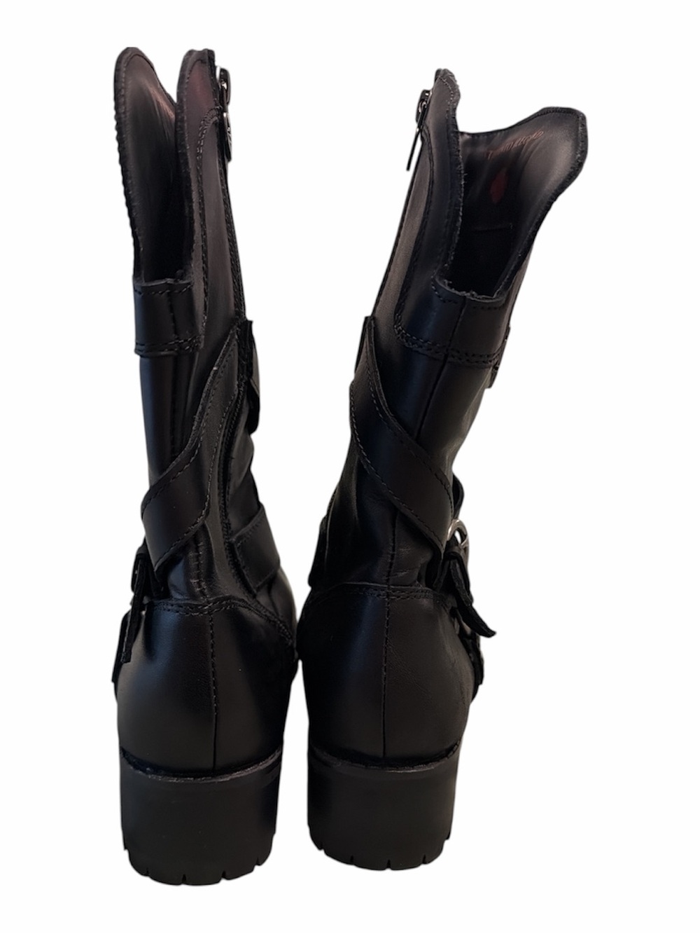 HARLEY DAVIDSON WOMEN'S SIZE 7 M 9.5" MOTORCYCLE BOOTS - ROUND TOE BLACK LEATHER - Picture 4 of 15